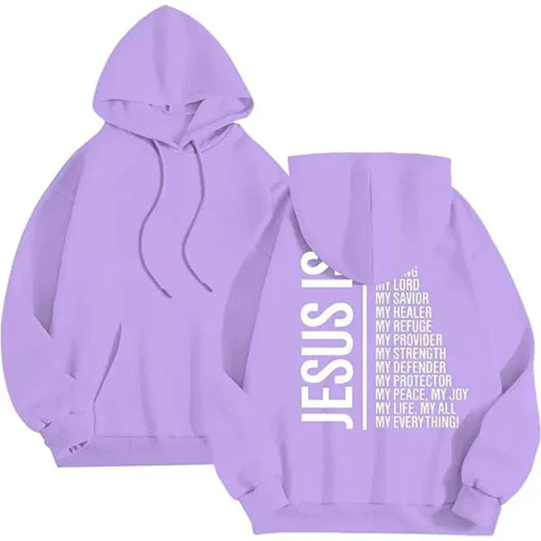 Women's oversized fleece hoodie sweatshirt with relaxed fit and subtle back graphic for everyday casual wear