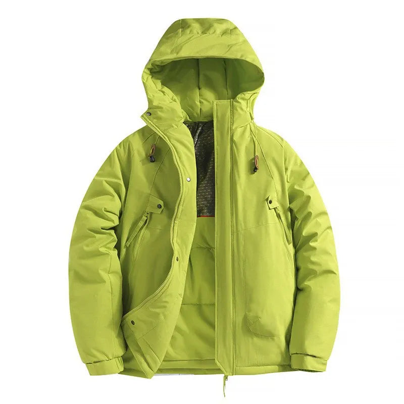 Men's hooded padded jacket relaxed fit windproof water-resistant insulated outdoor layer