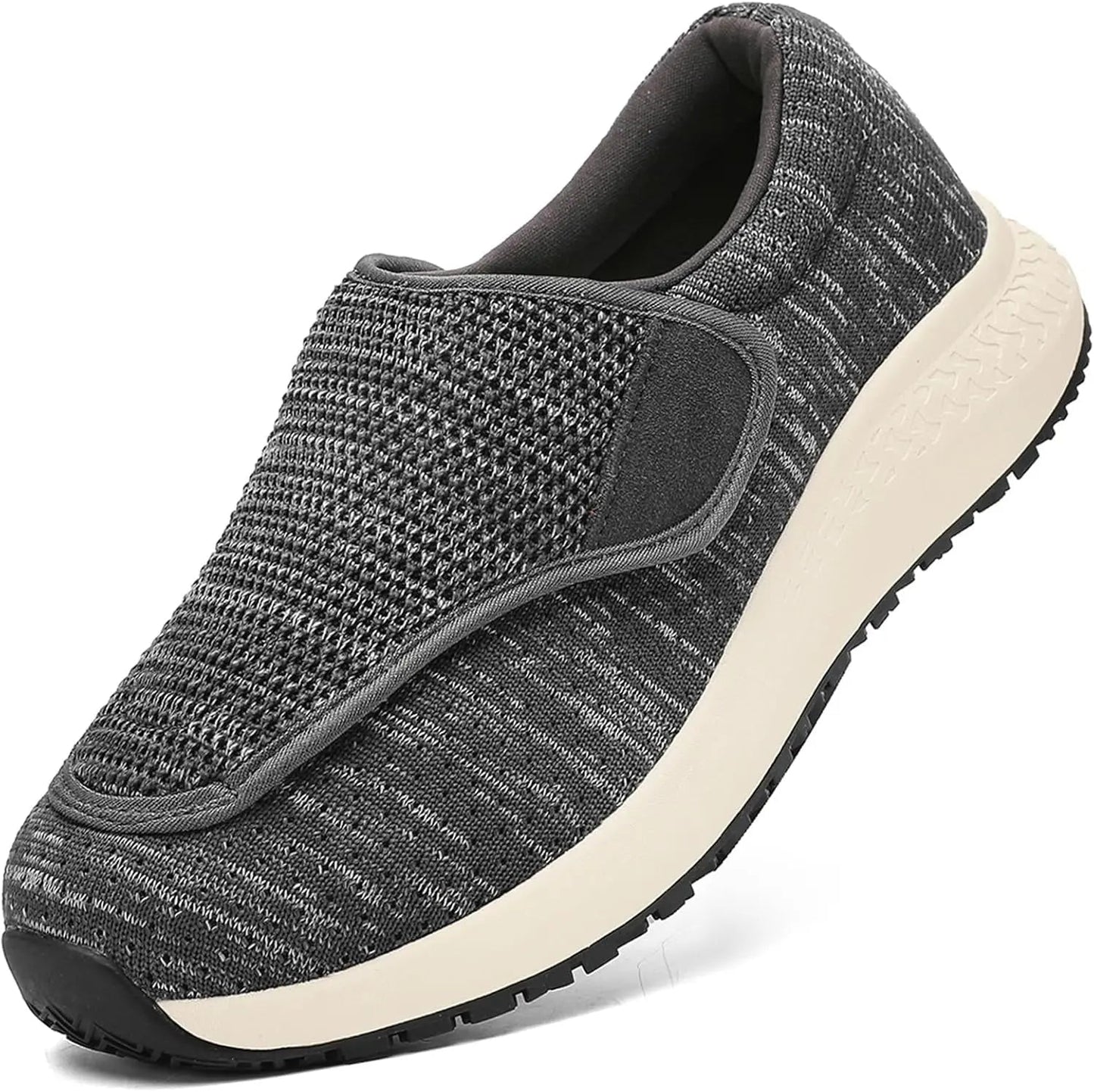 Men's diabetic extra-wide orthopedic shoes with adjustable stretch fit for swollen feet and bunions