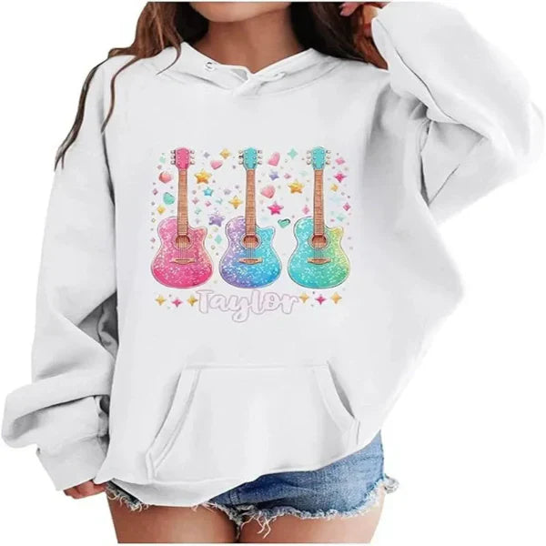 Women's oversized graphic pullover hoodie, cotton-feel drop shoulder sweatshirt for everyday casual comfort