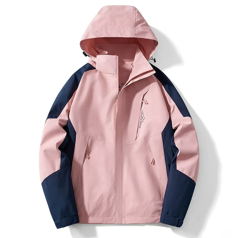 Men's water-resistant outdoor jacket with adjustable hood, regular fit, versatile trail-to-town style