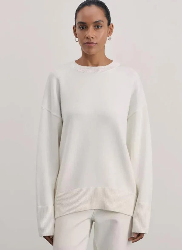Women's relaxed fit soft knit pullover sweater high neck long sleeves cozy everyday style