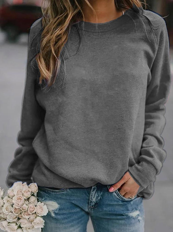 Women's soft knit pullover sweater relaxed fit long sleeve round neck cozy warm everyday style