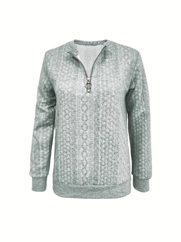 Madison women's elegant spring half-zip top in versatile silhouette with polished comfort fit