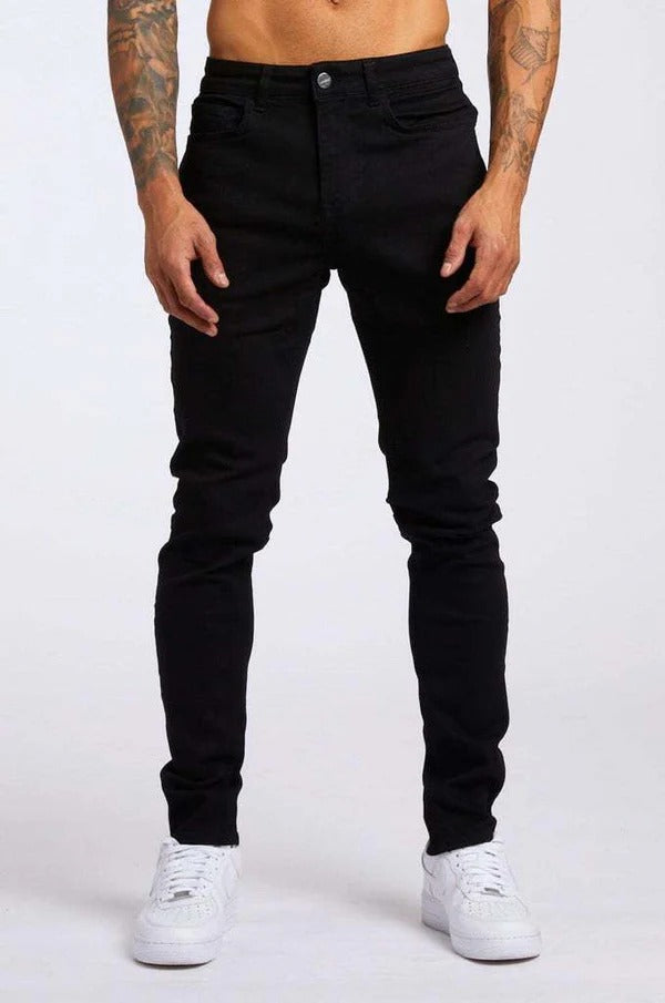 Men's slim fit stretchable denim jeans full length casual wear with all-day comfort design