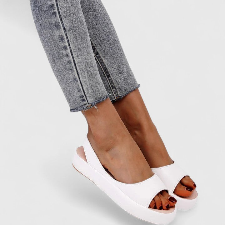 Sunny | Women's Open Toe Platform Wedge Slingback Sandals