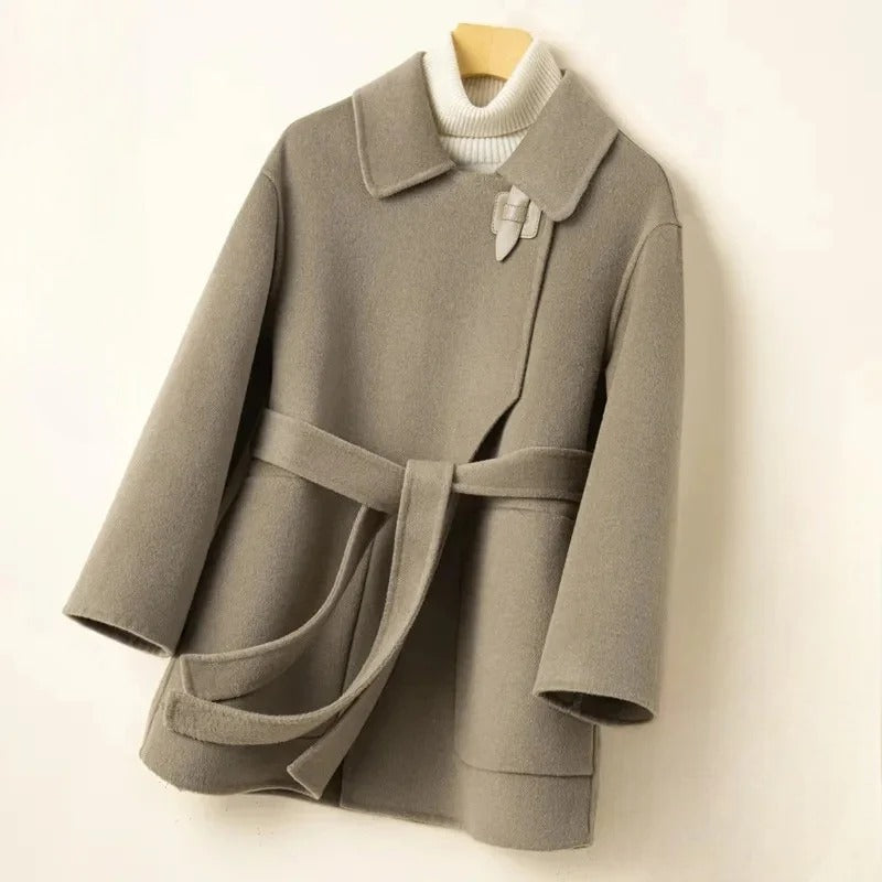 Cavalli belted double-sided wool coat tailored silhouette refined European luxury style