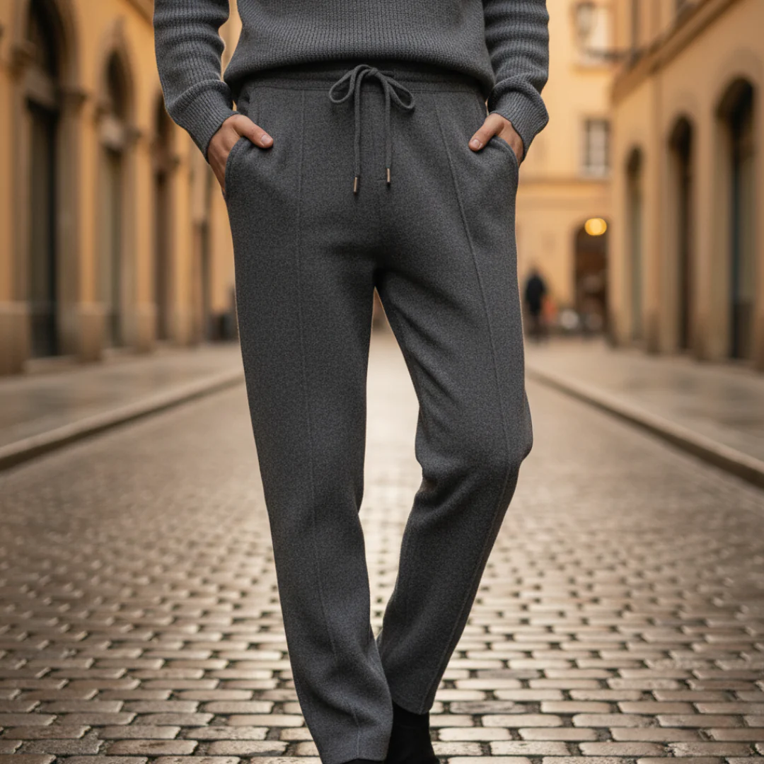 Men's slim tapered jogger pants lightweight durable polyester elastic waistband casual everyday active fit