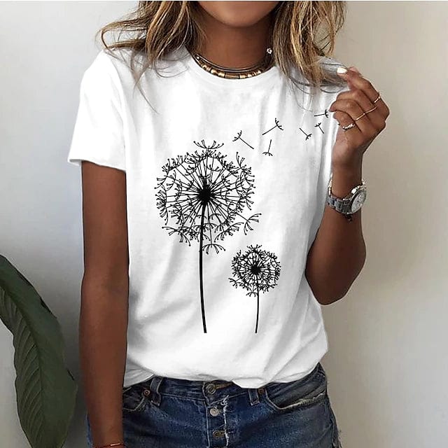 Inès Lavigne white dandelion-print shirt elegant comfortable fit premium fabric modern women