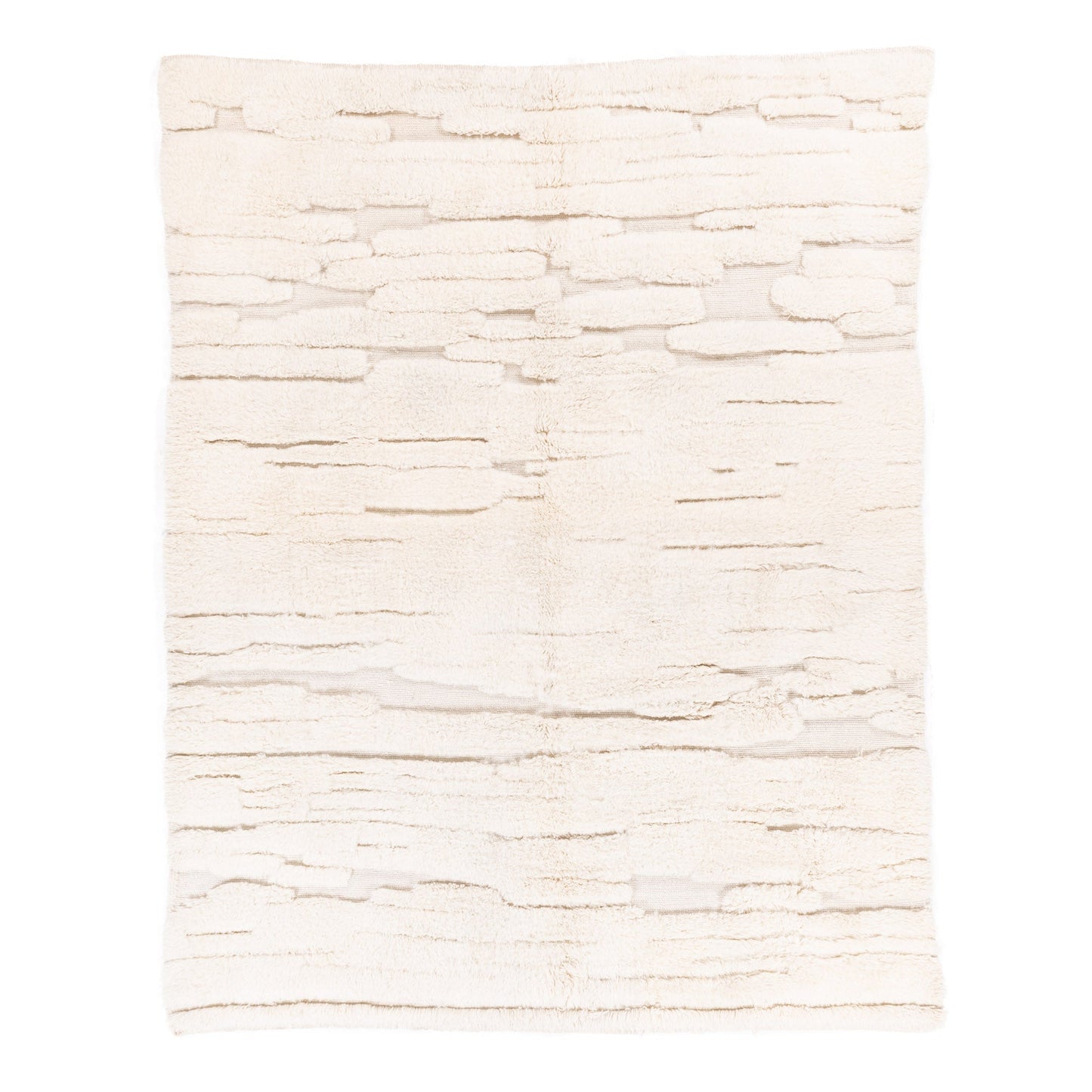 Ivory Glacier - Luxury Shag Moroccan Rug - Urbann-Vibe