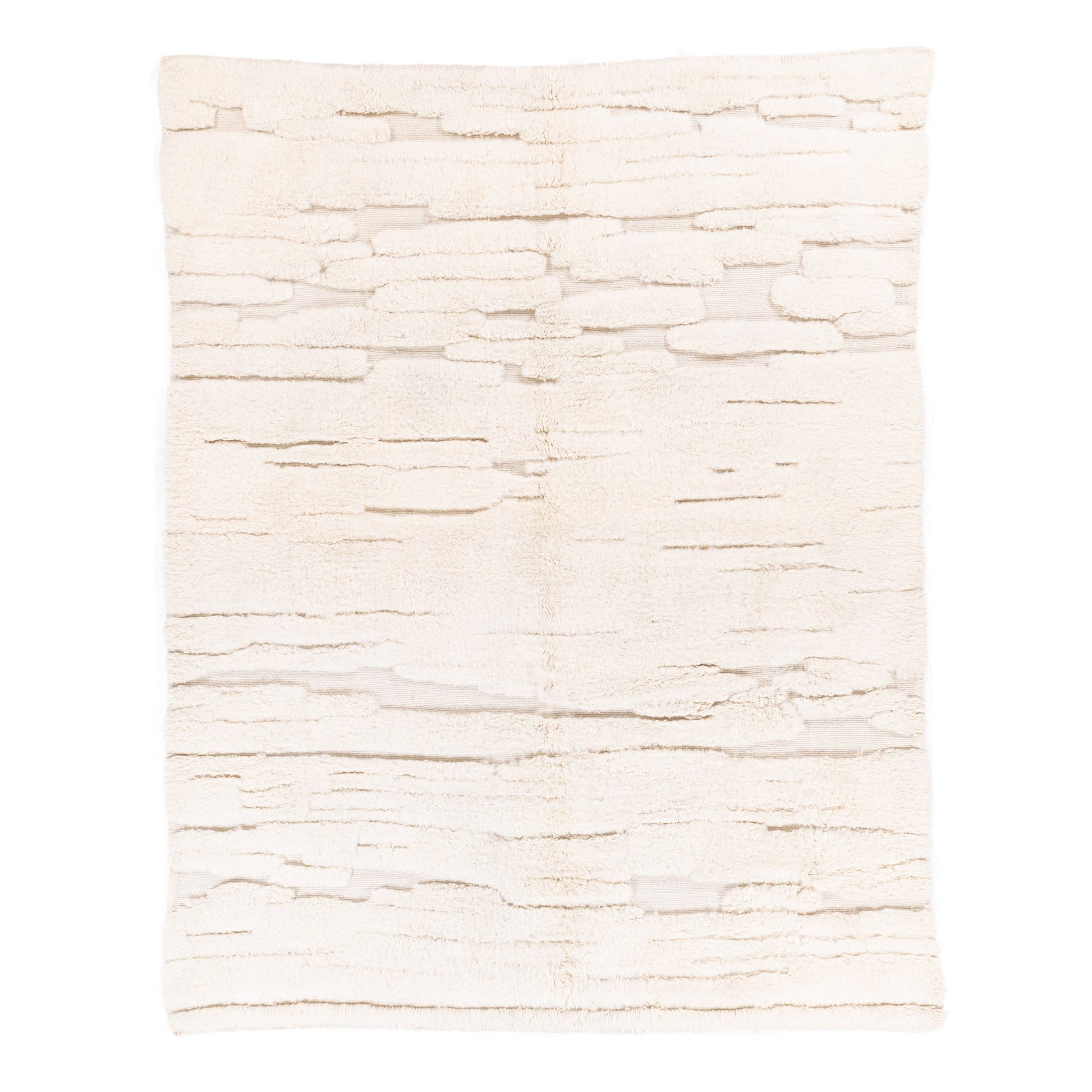 Ivory Glacier - Luxury Shag Moroccan Rug - Urbann-Vibe