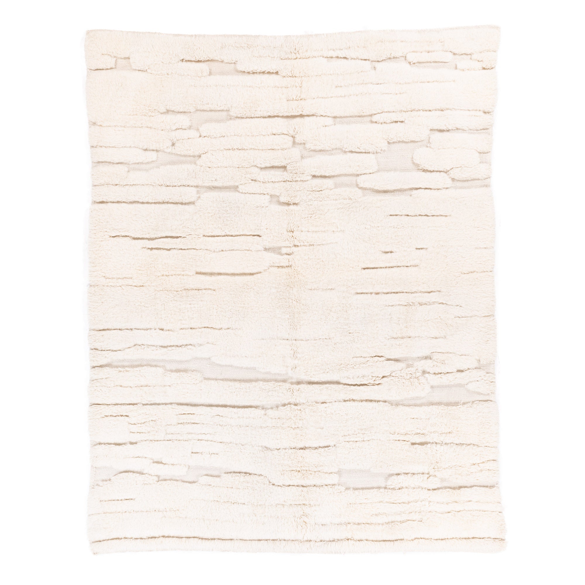 Ivory Glacier - Luxury Shag Moroccan Rug - Urbann-Vibe