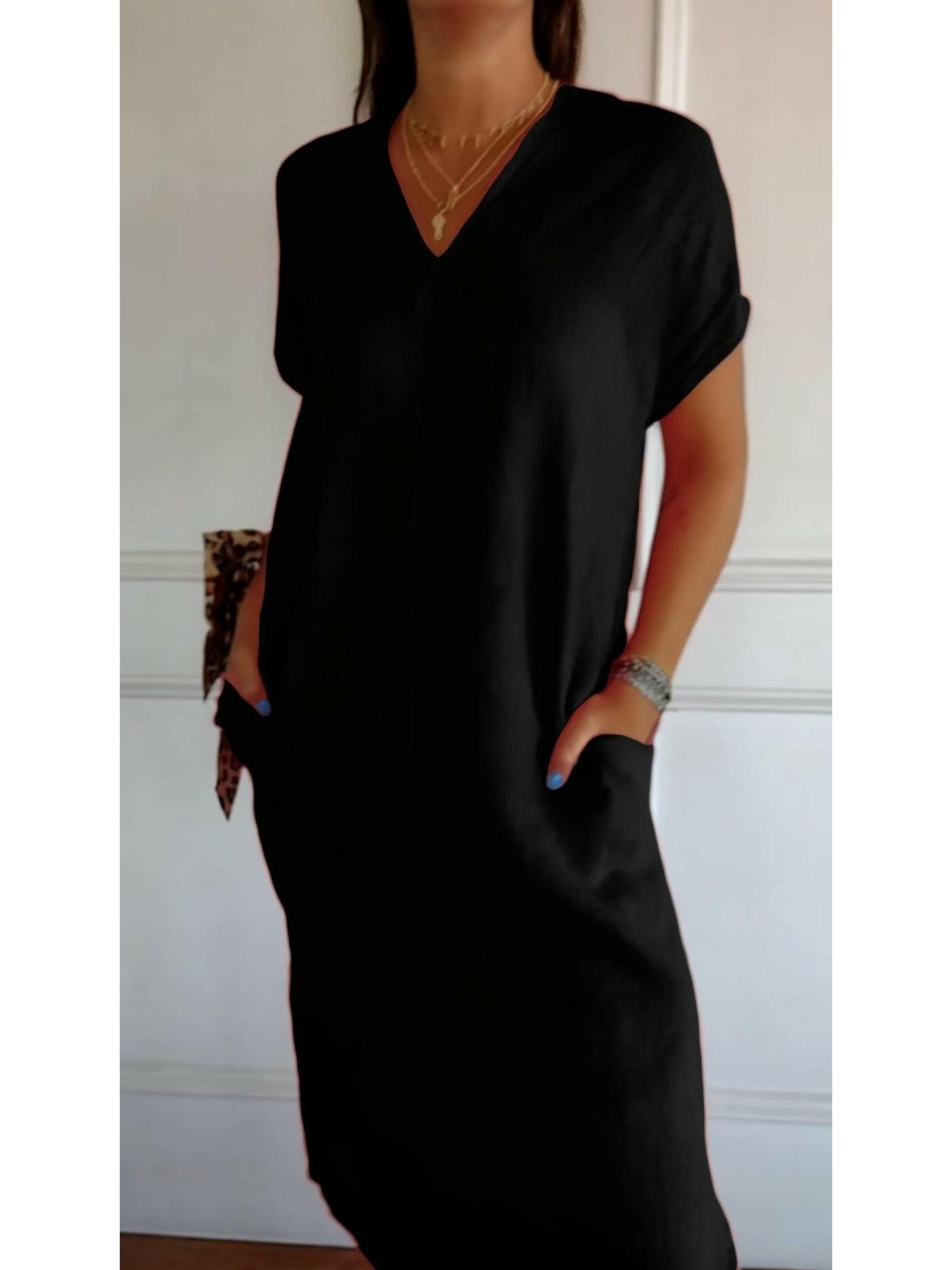 Vibrant green relaxed-fit tummy flattering dress with slimming silhouette for all-day comfort