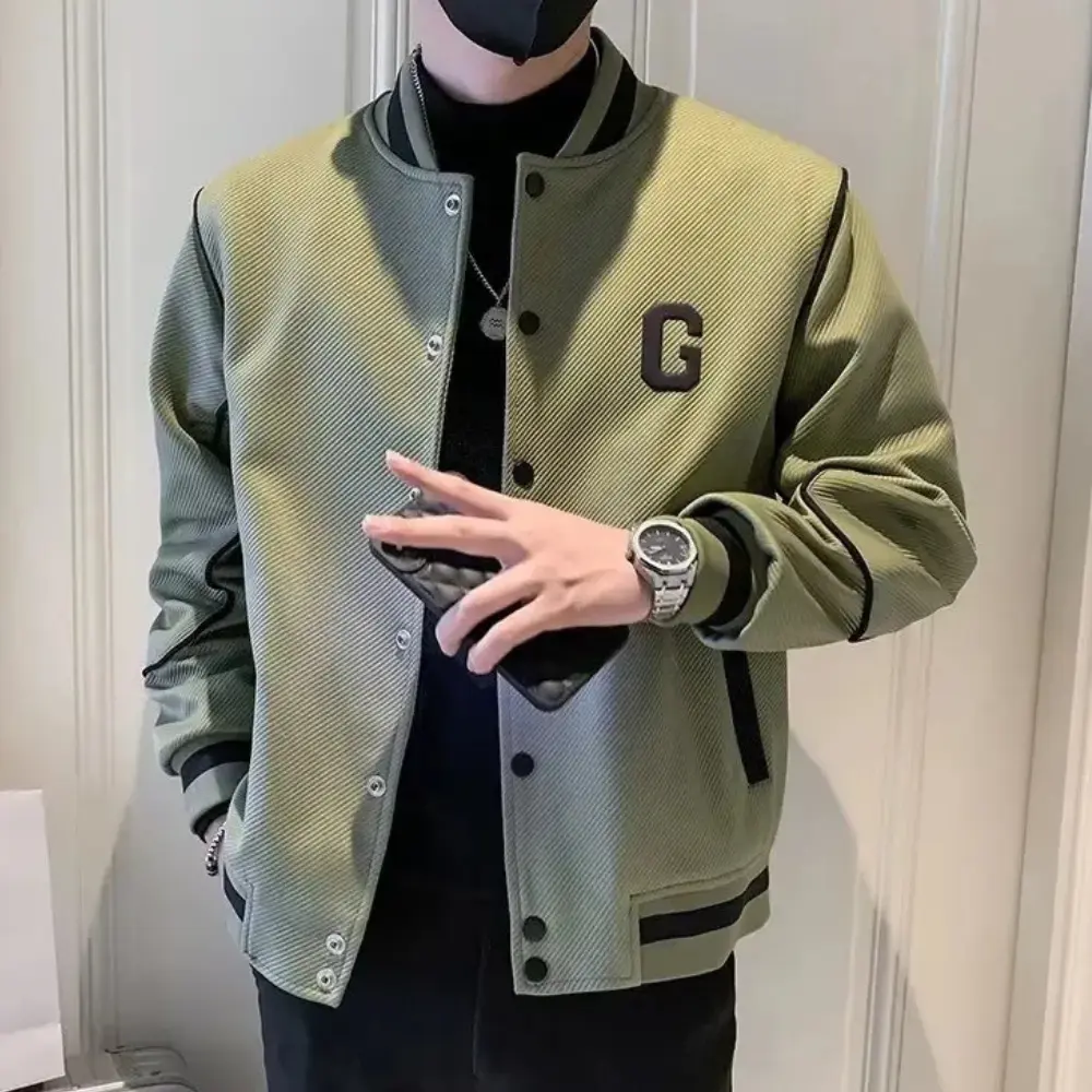 Black motorcycle varsity jacket lightweight streetwear fusion with bold contemporary silhouette
