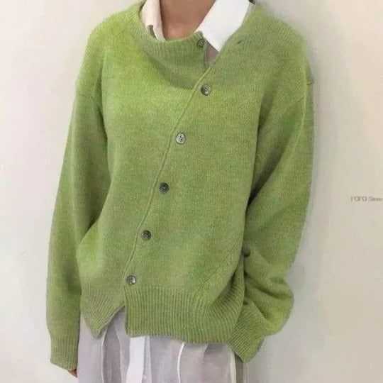Women's camel cashmere wrap jacket asymmetrical button closure soft luxurious everyday layer