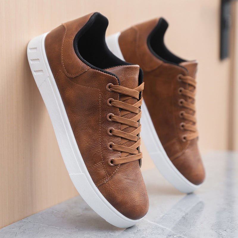 Jonas minimalist low-top sneakers in neutral tones, lightweight polyurethane upper for all-day office comfort