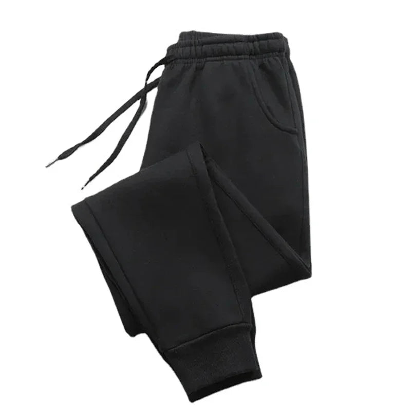 Men's gray fleece sweatpants moisture-wicking lounge gym wear warm casual athletic cut