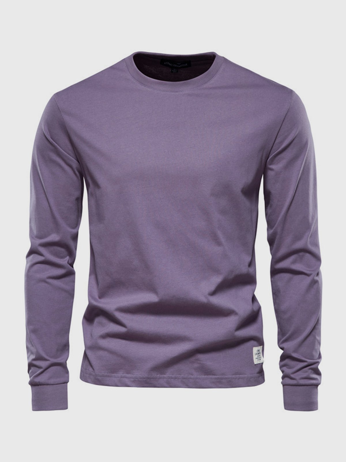 Sepp men's classic crew neck long sleeve cotton shirt, soft skin-friendly everyday comfort fit