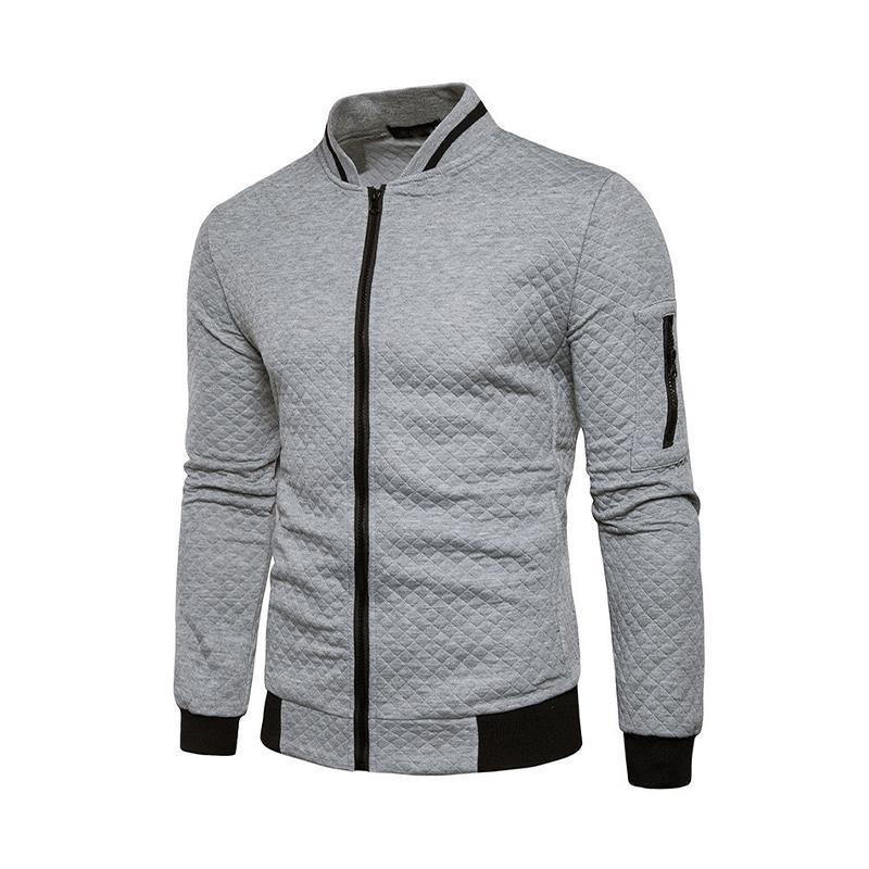 Men's zip-up jacket modern slim cut with zippered pockets for everyday and outdoor adventures
