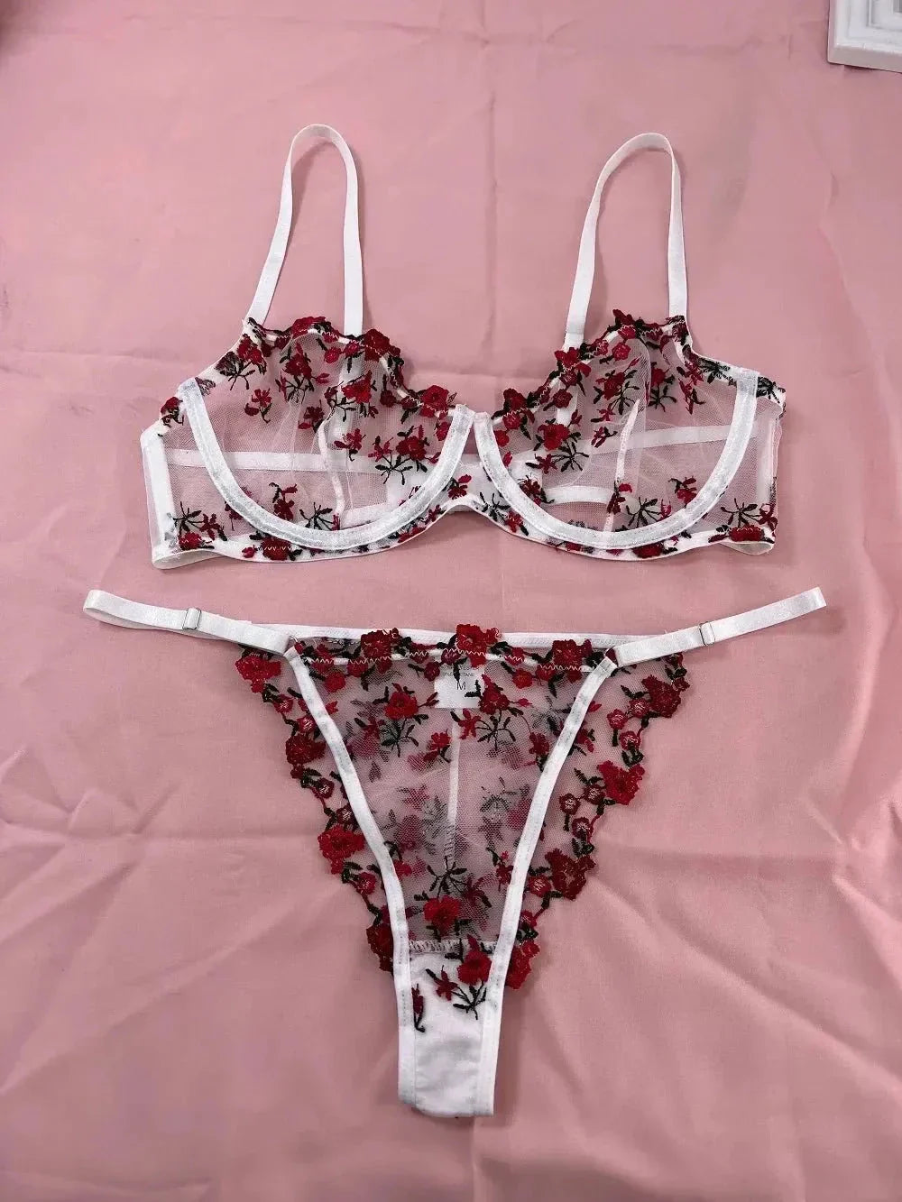 Juliet floral lingerie set with supportive underwire, soft everyday bra and panty in feminine prints