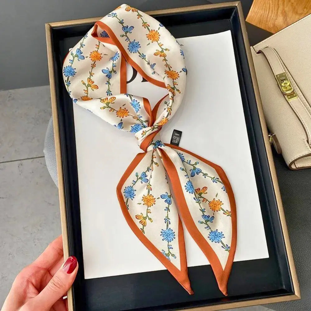 Clara women's lightweight floral scarf soft elegant fabric with delicate feminine motif