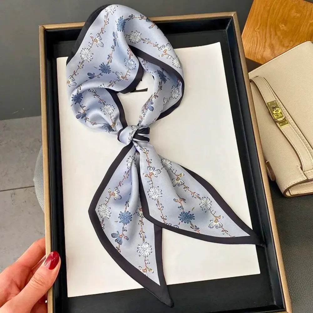Clara floral scarf soft lightweight women elegant delicate floral motif feminine accessory