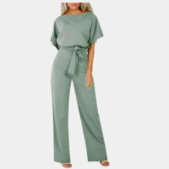 Women's structured jumpsuit one-piece regular cut polished silhouette versatile all-day wear