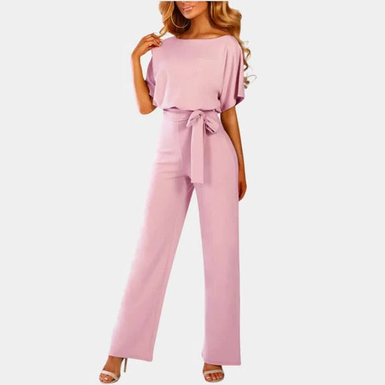 Women's structured jumpsuit one-piece regular cut polished silhouette versatile casual to semi-formal
