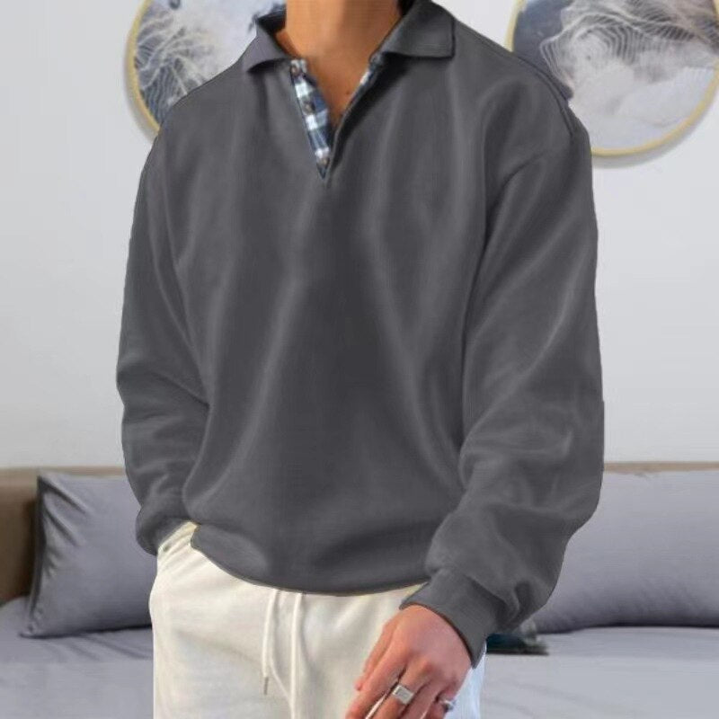Men's lightweight breathable knit sweater in neutral tone, relaxed summer fit with open-weave texture