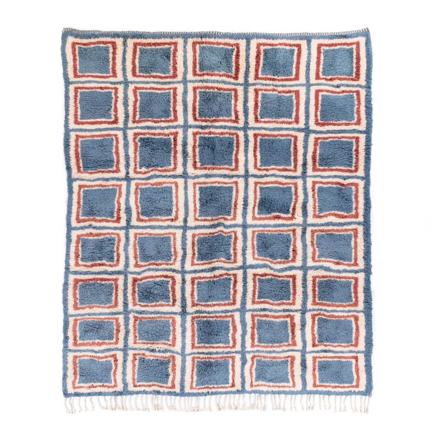 Kaleido Squares - Luxury Shag Moroccan Rug - Urbann-Vibe