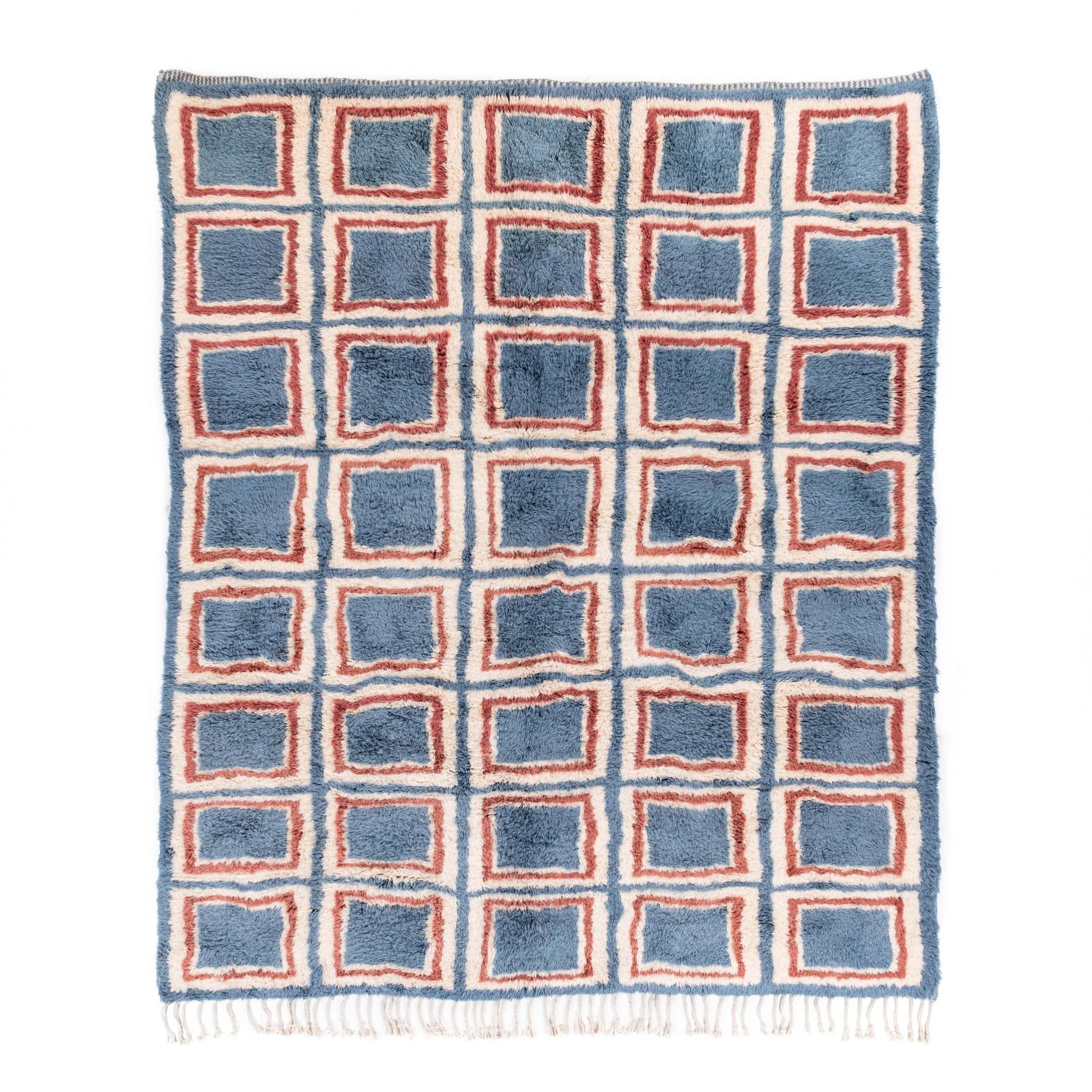 Kaleido Squares - Luxury Shag Moroccan Rug - Urbann-Vibe