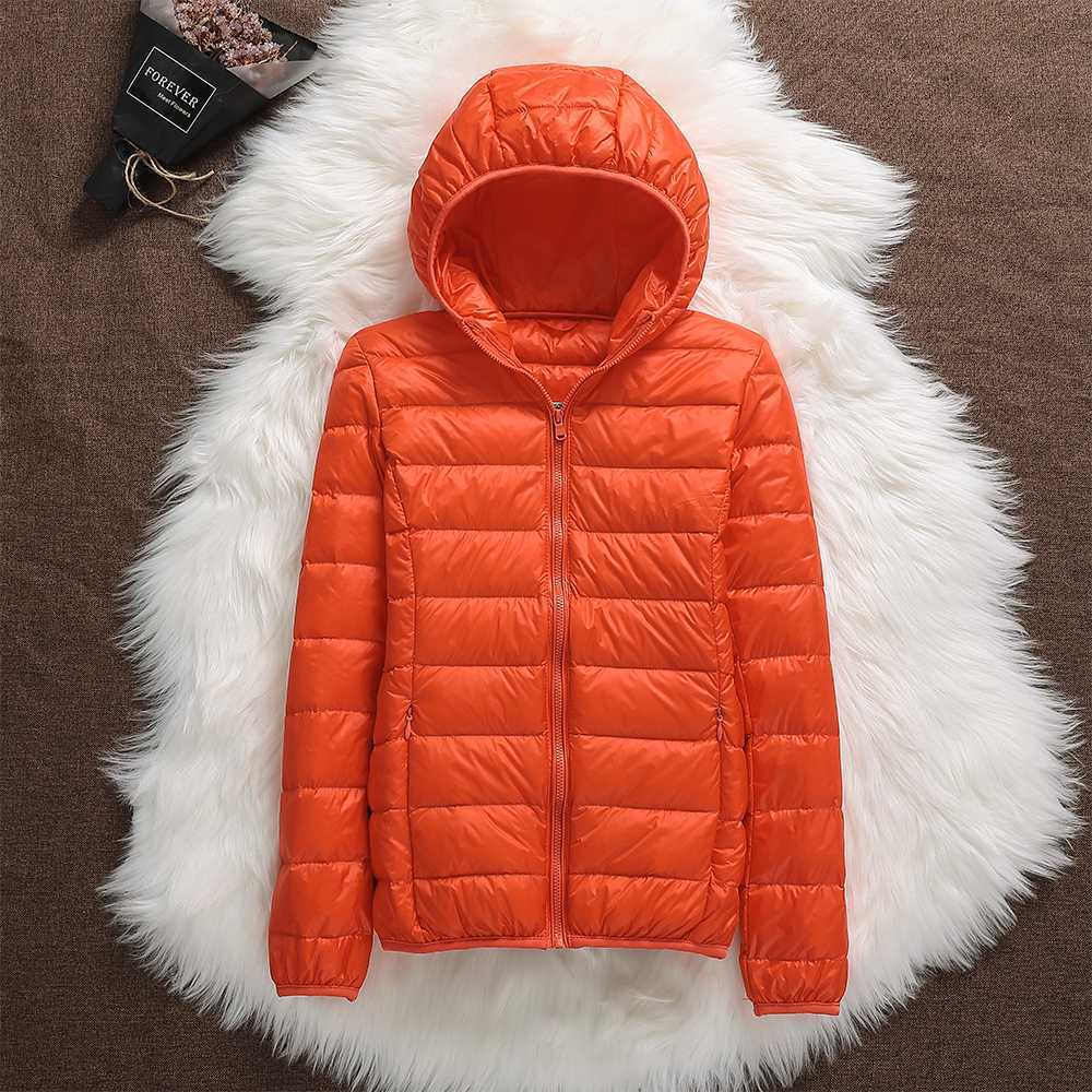 Women's short hooded puffer jacket lightweight down coat casual silhouette everyday warmth