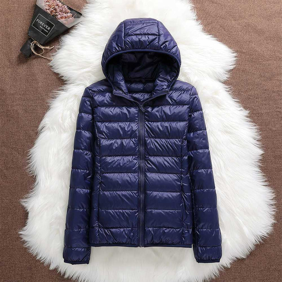 Briella weatherproof cozy jacket in neutral tone, relaxed outdoor fit with wind-resistant shell