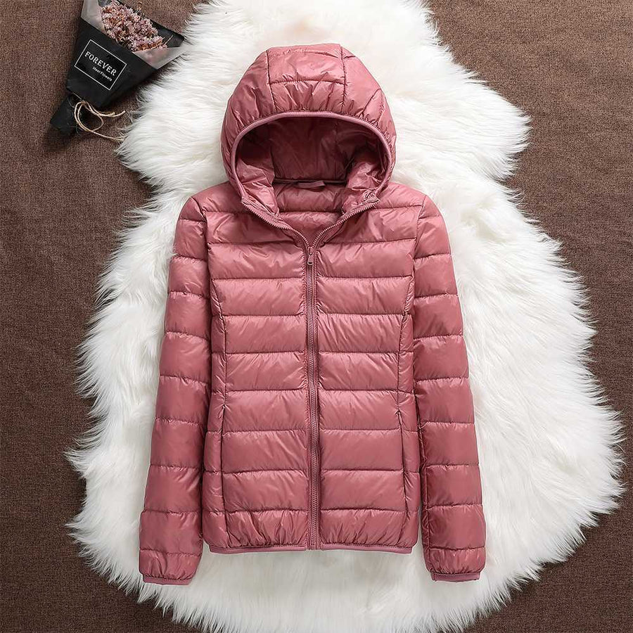 Briella weatherproof cozy jacket in neutral tones, relaxed outdoor fit with durable shell layer