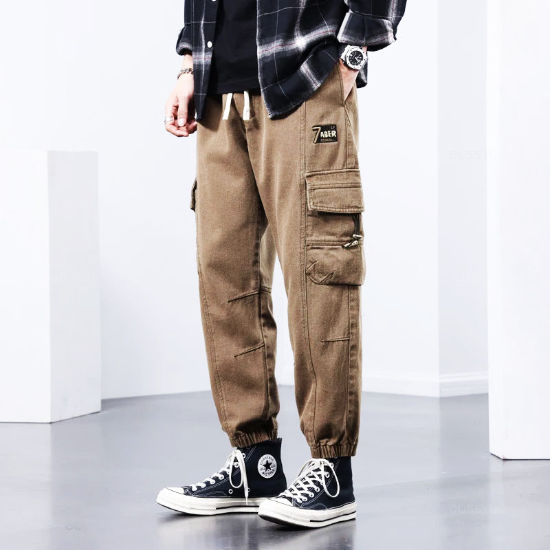 Kellan cargo pants premium cotton relaxed fit workwear style with multi-pocket design XS to 4XL