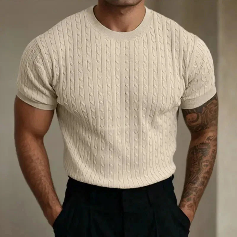 Men's classic soft knit shirt breathable everyday comfort versatile cut for work and casual wear