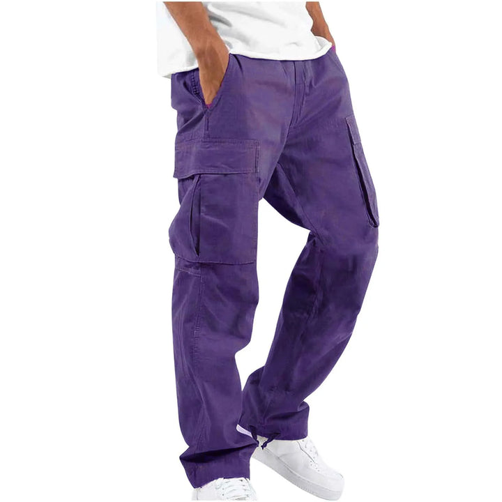 Loy men's slim-fit trousers neutral tone contemporary cut premium comfort all-occasion versatility