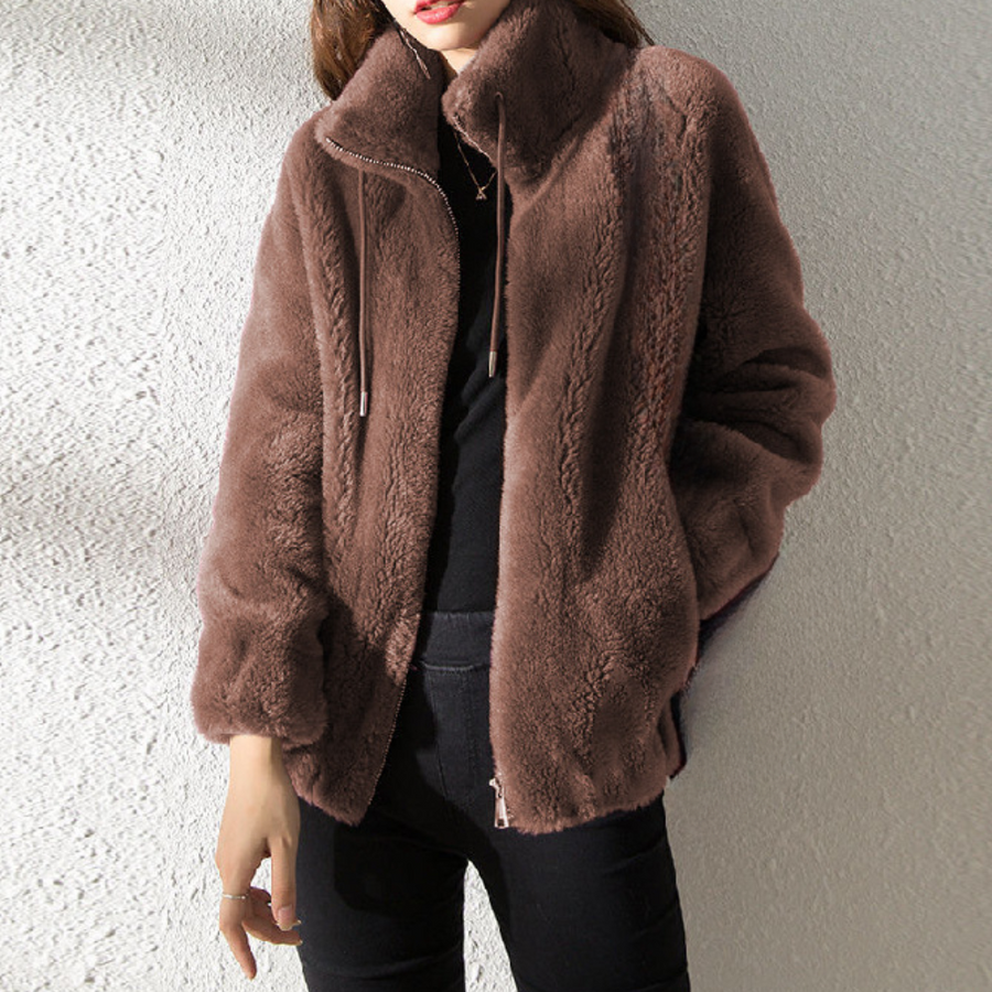 Keilani women's soft warm jacket cozy relaxed fit sustainable casual layering piece for cold weather