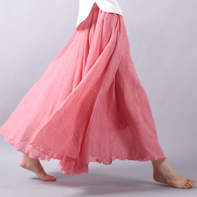 Women's Mita natural linen dress tailored flowing silhouette breathable sustainable fashion elegance