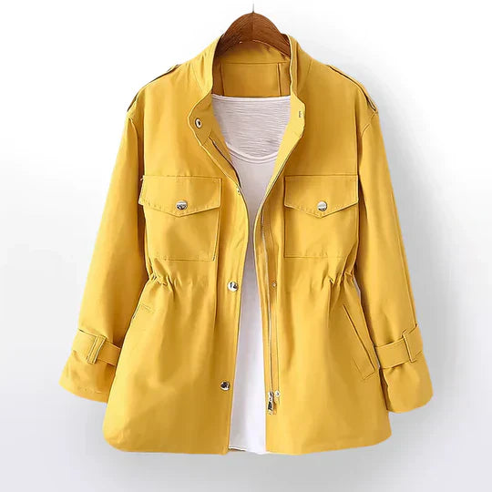 Women's elegant trench coat chic silhouette versatile outerwear refined contemporary style for all seasons