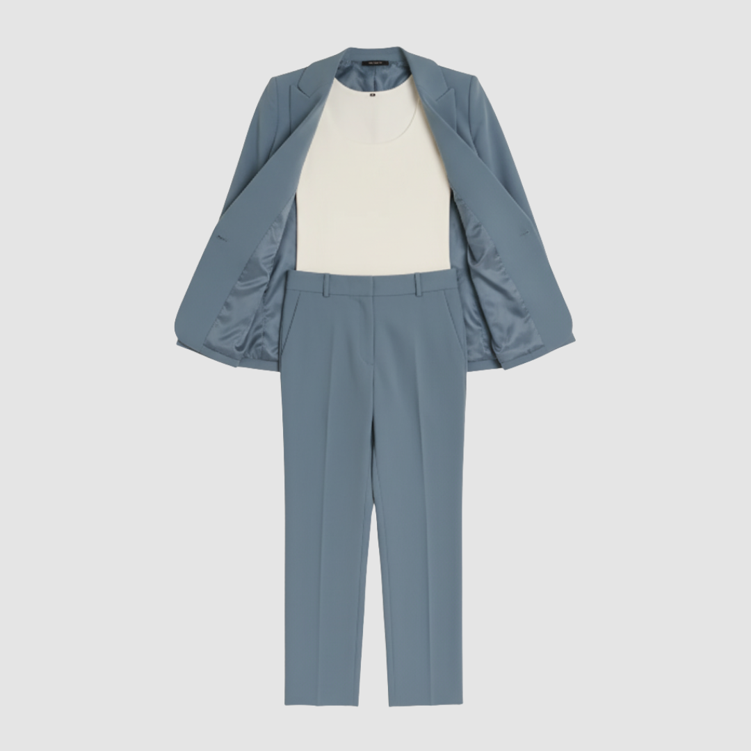 Custom-made women's two-piece suit elegant tailored jacket and trousers professional formal wear