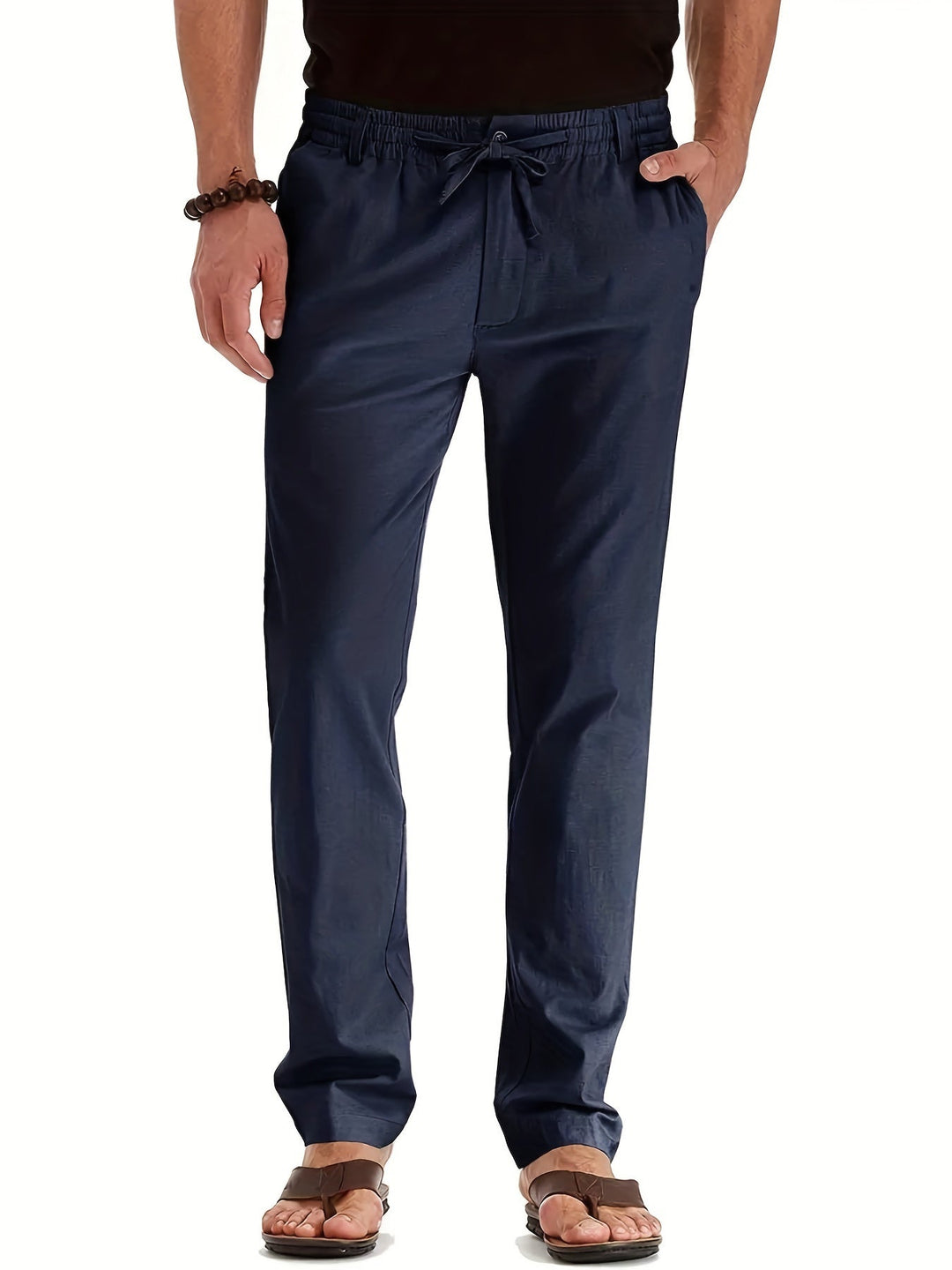Men's lightweight casual summer pants relaxed fit breathable fabric for all-day warm-weather comfort