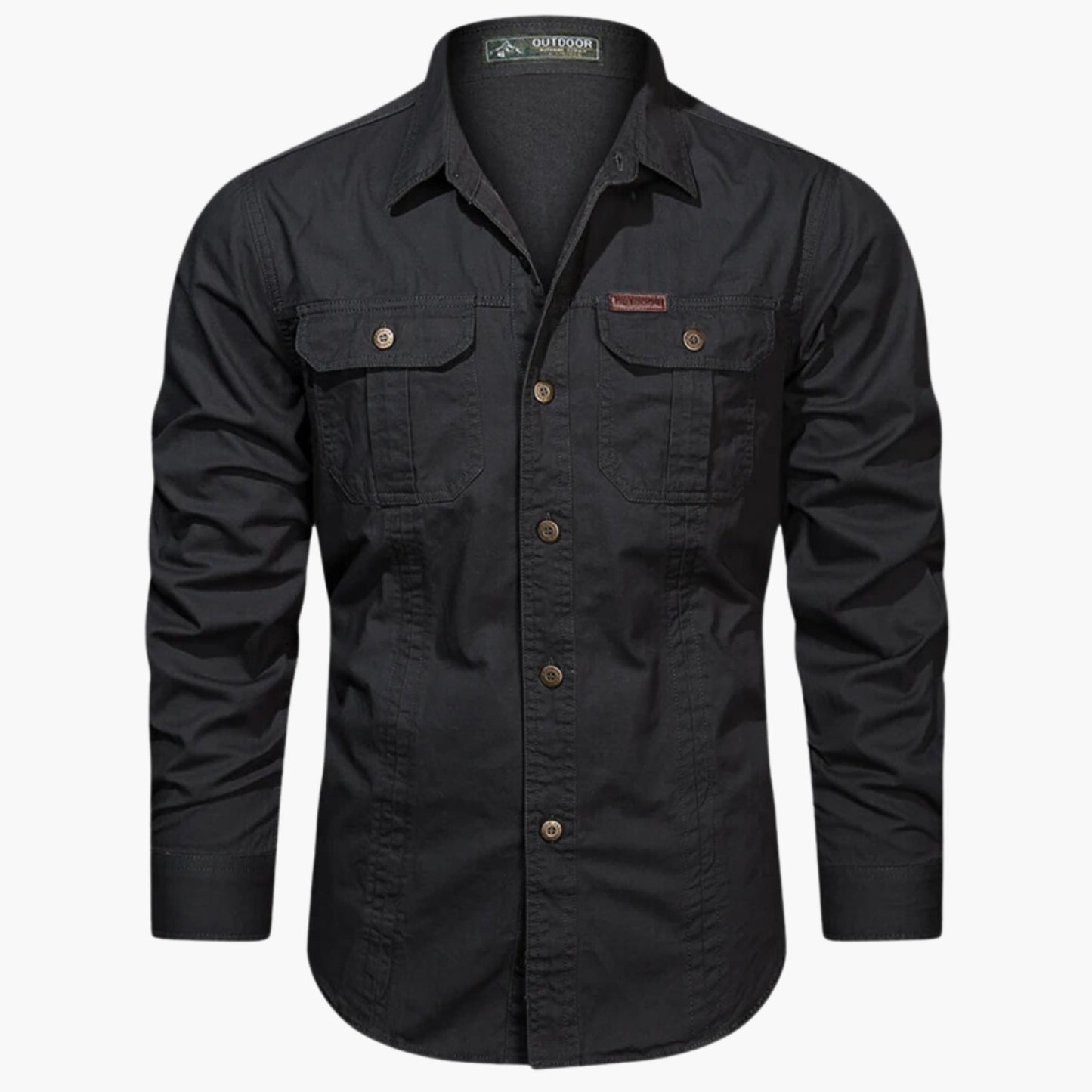 Ben men's classic fit button-front casual shirt in versatile fabric for all-day comfort