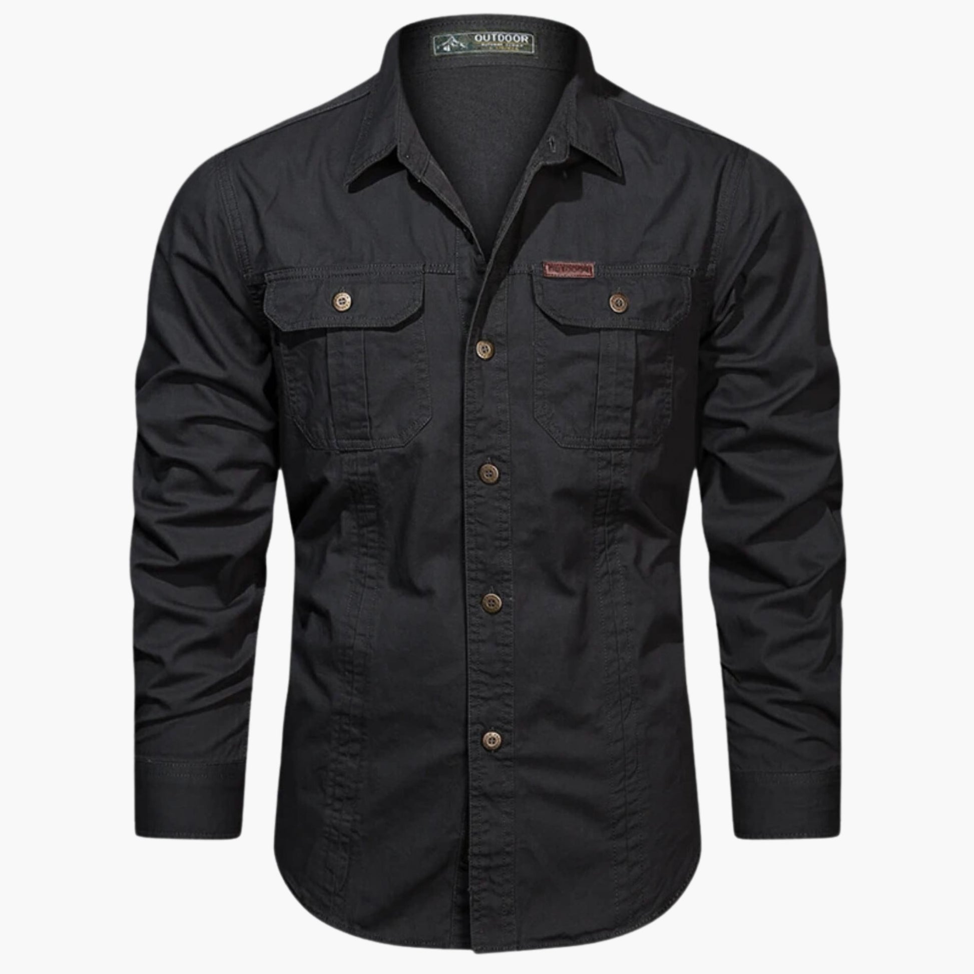 Ben men's classic fit button-front casual shirt in versatile fabric for all-day comfort