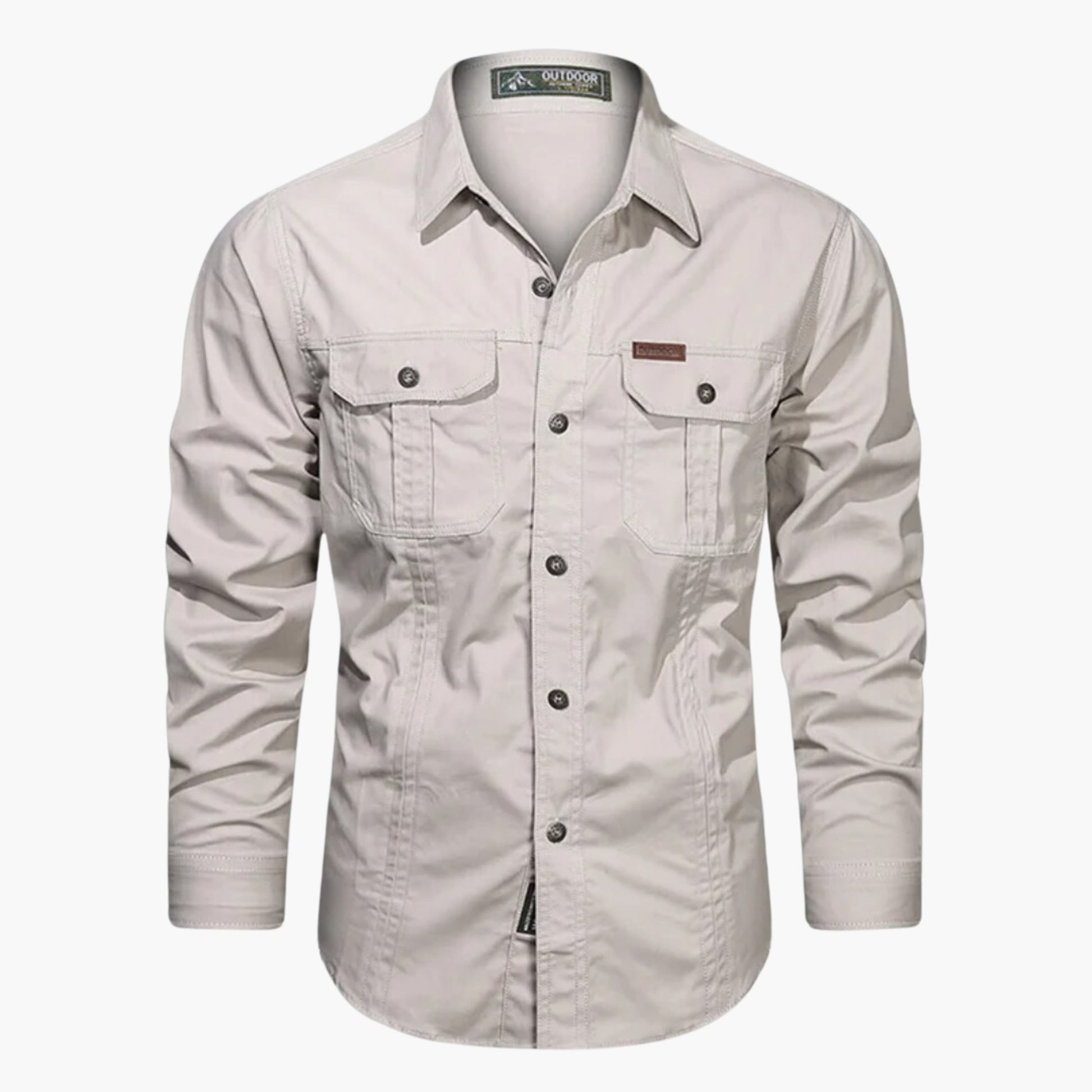 Ben men's classic fit button-front casual shirt in versatile everyday style with durable fabric