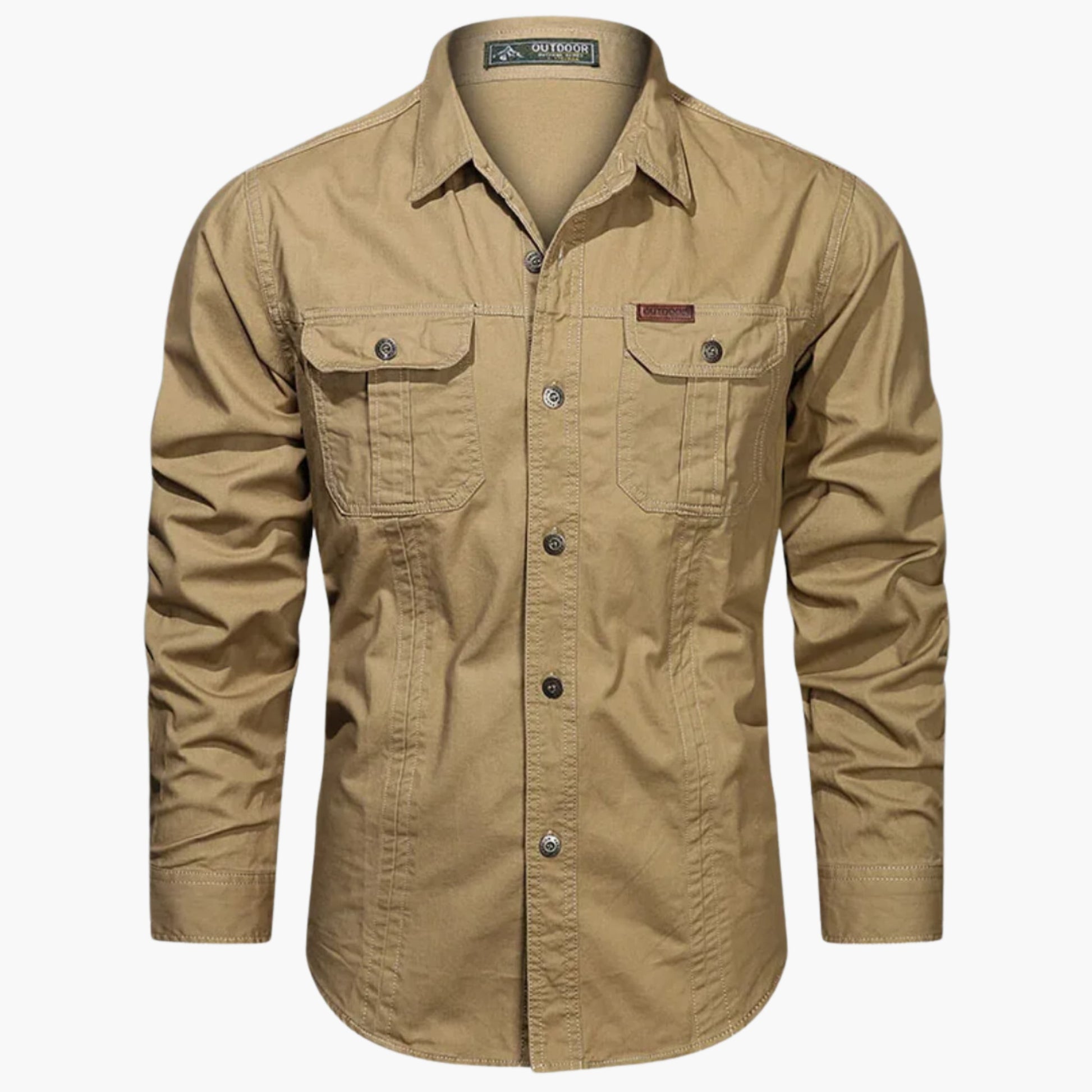Ben men's classic fit button-front casual shirt in versatile everyday style with durable fabric