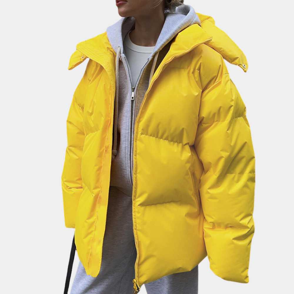 Maron women's slim fit elegant coat lightly padded outerwear refined silhouette cool season style