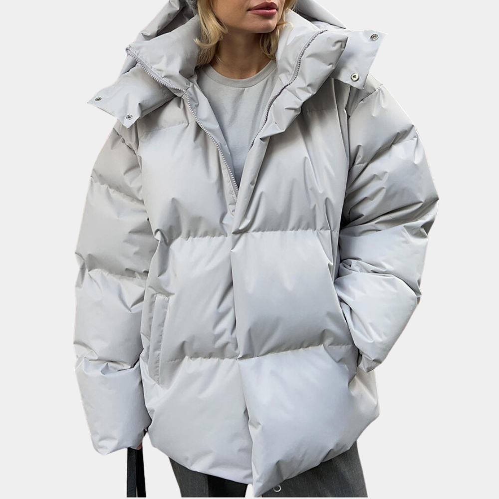 Maron women's slim fit elegant coat lightly padded outerwear polished silhouette cool seasons
