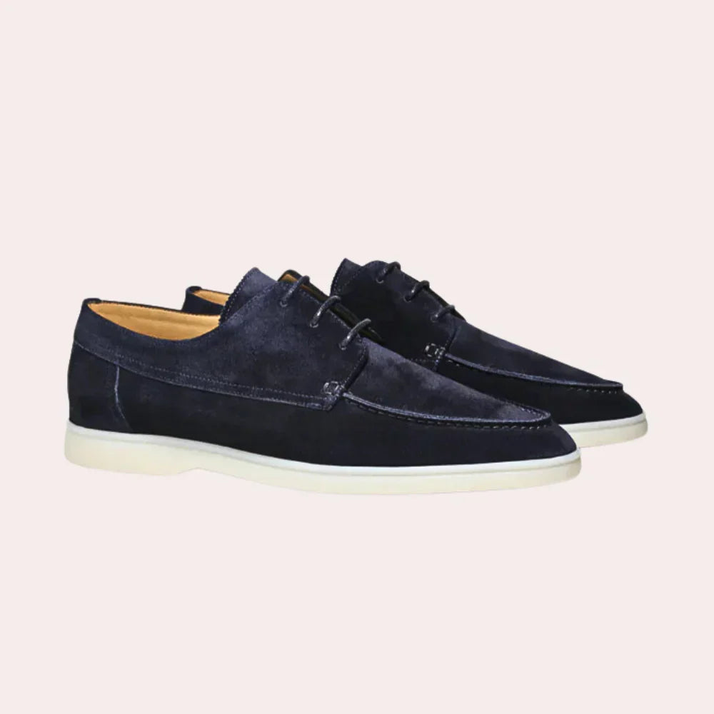 Jakob men's flat slip-on loafers in classic moccasin style, laceless design for everyday casual wear