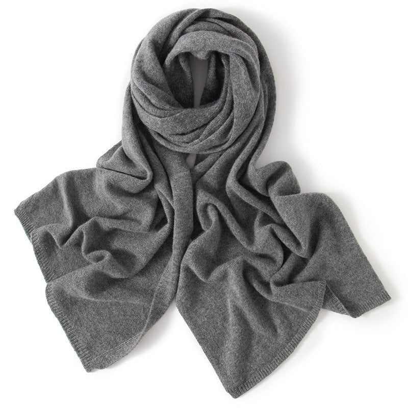Women's oversized ribbed scarf with shoulder coverage, cozy elegant wrap for cold weather